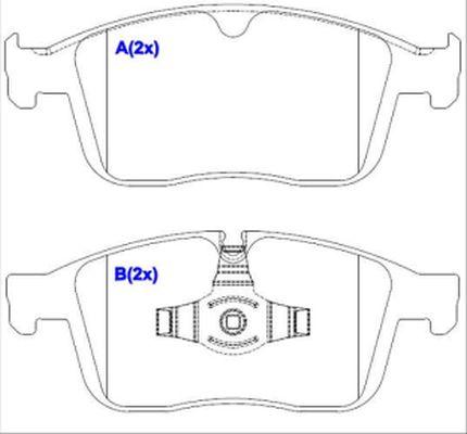 EUROREPAR 1643081280 - Kit pastiglie freno, Freno a disco autozon.pro