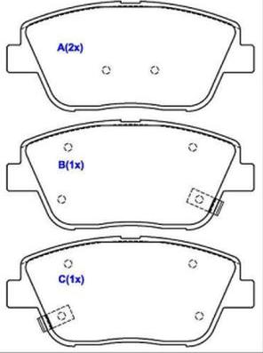 EUROREPAR 1643083880 - Kit pastiglie freno, Freno a disco autozon.pro