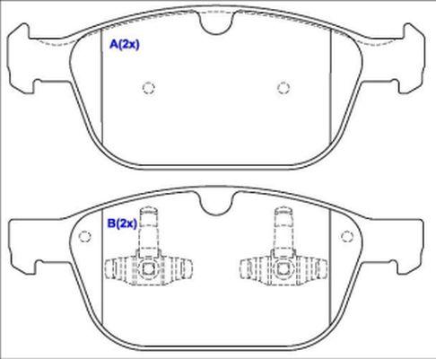 EUROREPAR 1643079480 - Kit pastiglie freno, Freno a disco autozon.pro