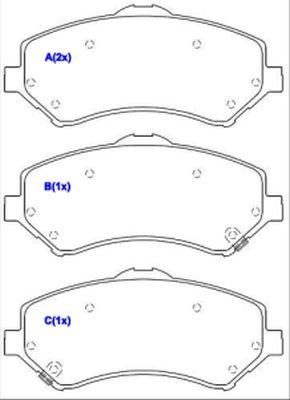 EUROREPAR 1643075480 - Kit pastiglie freno, Freno a disco autozon.pro