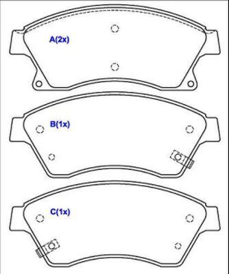 EUROREPAR 1643075380 - Kit pastiglie freno, Freno a disco autozon.pro