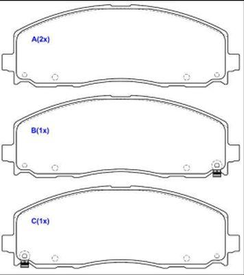 EUROREPAR 1643076180 - Kit pastiglie freno, Freno a disco autozon.pro