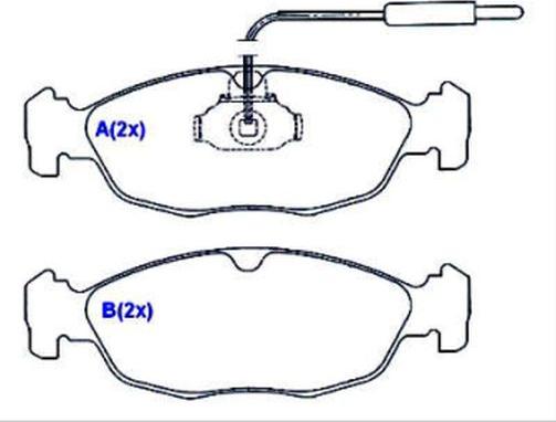 EUROREPAR 1643070680 - Kit pastiglie freno, Freno a disco autozon.pro