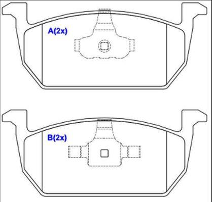 EUROREPAR 1643073080 - Kit pastiglie freno, Freno a disco autozon.pro