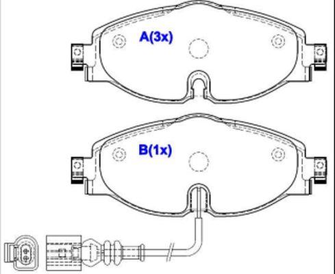 EUROREPAR 1643073280 - Kit pastiglie freno, Freno a disco autozon.pro