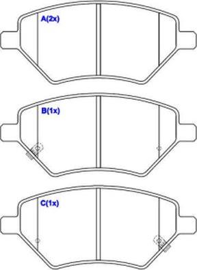 EUROREPAR 1643073780 - Kit pastiglie freno, Freno a disco autozon.pro