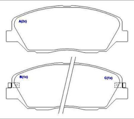 EUROREPAR 1643077580 - Kit pastiglie freno, Freno a disco autozon.pro