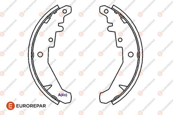 EUROREPAR 1643185980 - Kit ganasce freno autozon.pro