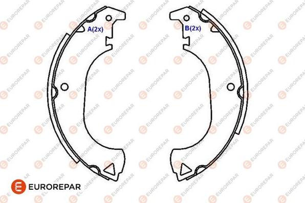 EUROREPAR 1643186380 - Kit ganasce freno autozon.pro