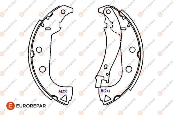 EUROREPAR 1643186280 - Kit ganasce freno autozon.pro