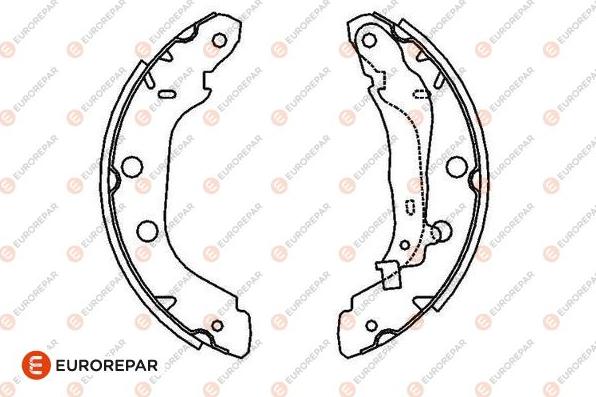 EUROREPAR 1643204580 - Kit ganasce freno autozon.pro