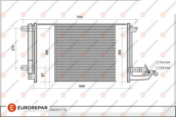 EUROREPAR 1609634880 - Condensatore, Climatizzatore autozon.pro