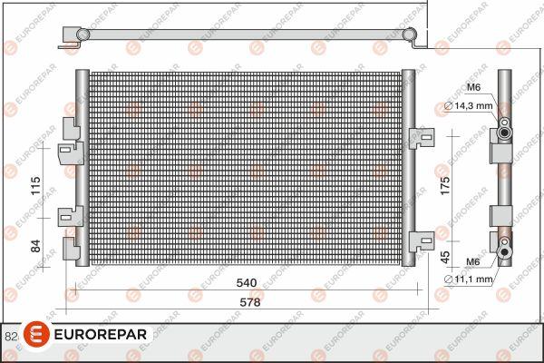 EUROREPAR 1609635480 - Condensatore, Climatizzatore autozon.pro