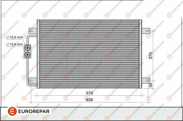 EUROREPAR 1609635380 - Condensatore, Climatizzatore autozon.pro