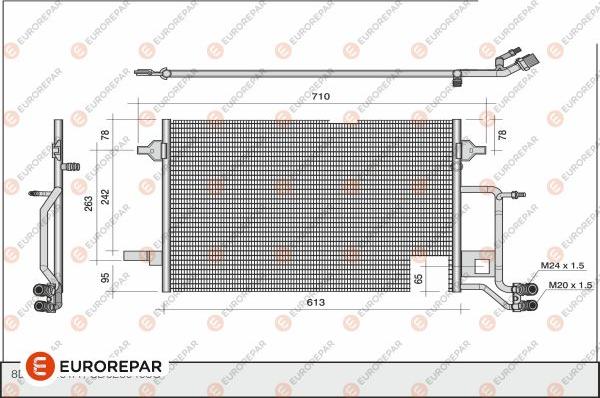 EUROREPAR 1609636180 - Condensatore, Climatizzatore autozon.pro