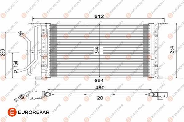 EUROREPAR 1609637480 - Condensatore, Climatizzatore autozon.pro