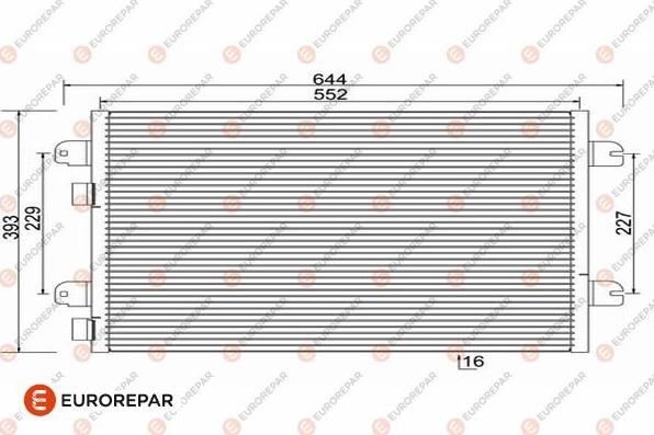 EUROREPAR 1609637380 - Condensatore, Climatizzatore autozon.pro