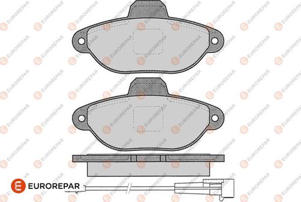 EUROREPAR 1619792280 - Kit pastiglie freno, Freno a disco autozon.pro