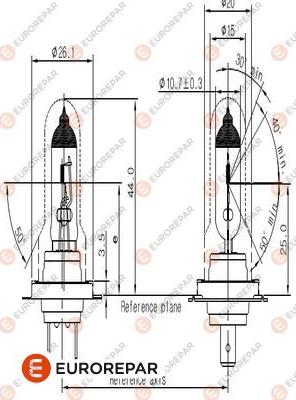 EUROREPAR 1616431480 - Lampadina, Faro di profondità autozon.pro