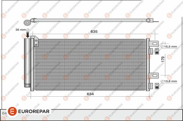 EUROREPAR 1610159880 - Condensatore, Climatizzatore autozon.pro