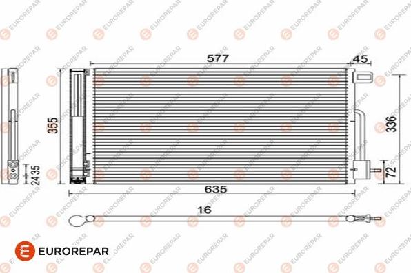 EUROREPAR 1610161480 - Condensatore, Climatizzatore autozon.pro