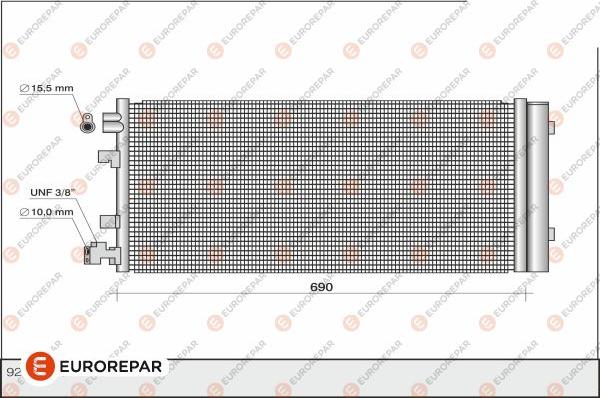 EUROREPAR 1610163380 - Condensatore, Climatizzatore autozon.pro