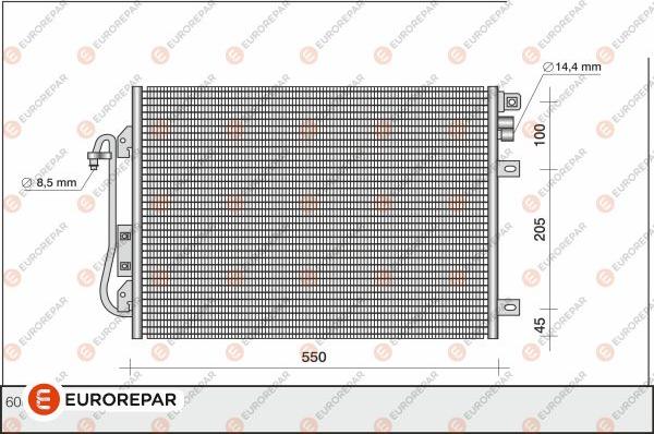 EUROREPAR 1610162380 - Condensatore, Climatizzatore autozon.pro