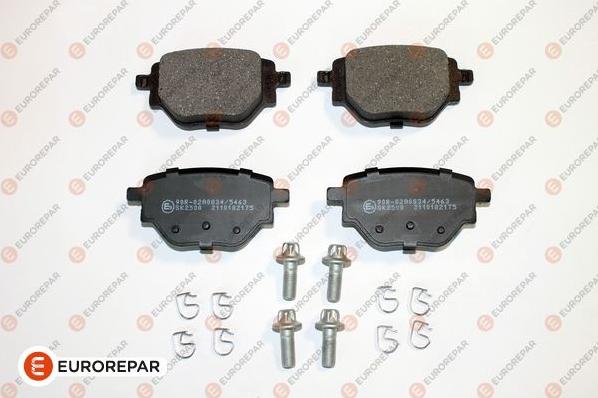 EUROREPAR 1689800280 - Kit pastiglie freno, Freno a disco autozon.pro