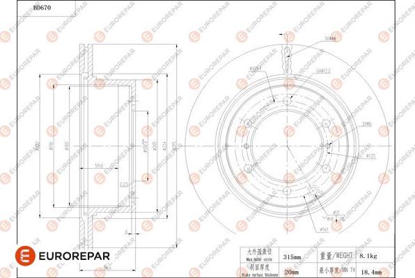 EUROREPAR 1684311280 - Discofreno autozon.pro