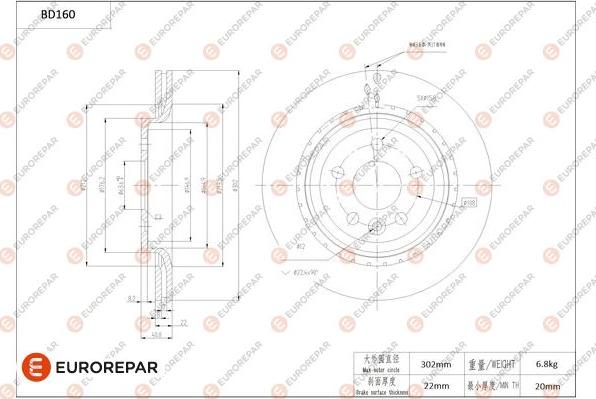 EUROREPAR 1684260280 - Discofreno autozon.pro