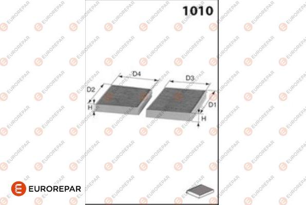 EUROREPAR 1686256180 - Filtro, Aria abitacolo autozon.pro