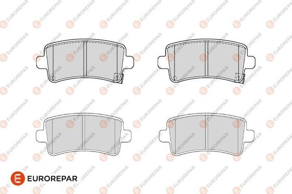 EUROREPAR 1686272480 - Kit pastiglie freno, Freno a disco autozon.pro