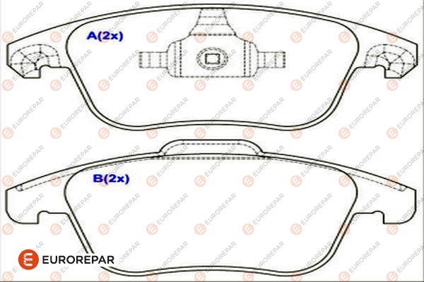 EUROREPAR 1686755180 - Kit pastiglie freno, Freno a disco autozon.pro