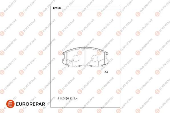 EUROREPAR 1681246080 - Kit pastiglie freno, Freno a disco autozon.pro