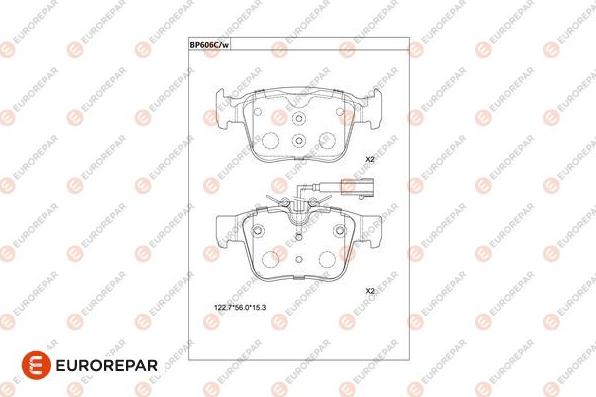 EUROREPAR 1681264980 - Kit pastiglie freno, Freno a disco autozon.pro