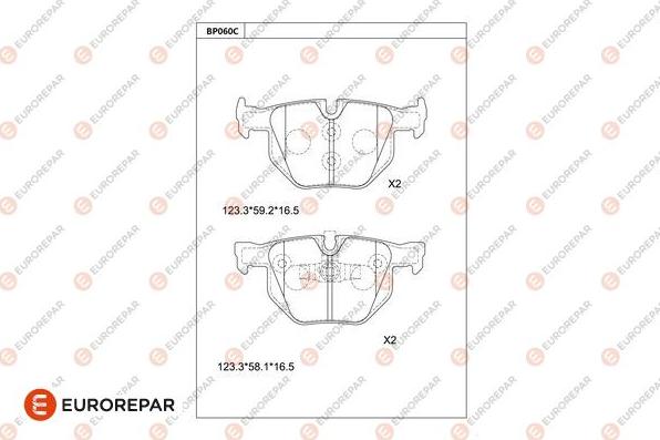 EUROREPAR 1681265880 - Kit pastiglie freno, Freno a disco autozon.pro