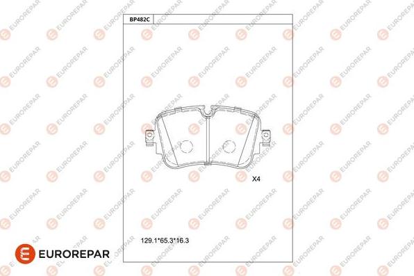 EUROREPAR 1681234780 - Kit pastiglie freno, Freno a disco autozon.pro