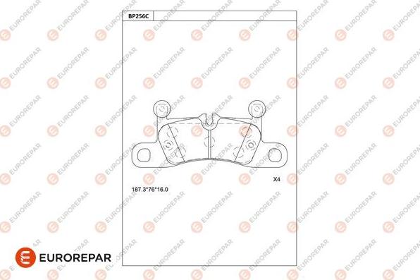 EUROREPAR 1681228280 - Kit pastiglie freno, Freno a disco autozon.pro