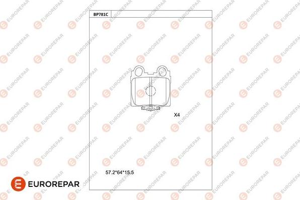 EUROREPAR 1681275680 - Kit pastiglie freno, Freno a disco autozon.pro