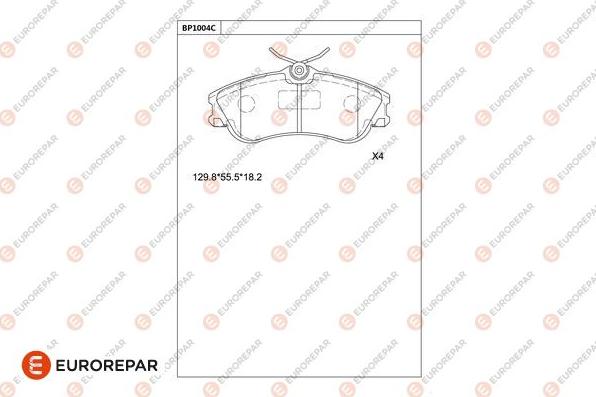 EUROREPAR 1681278280 - Kit pastiglie freno, Freno a disco autozon.pro