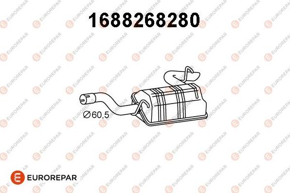 EUROREPAR 1688268280 - Silenziatore posteriore autozon.pro