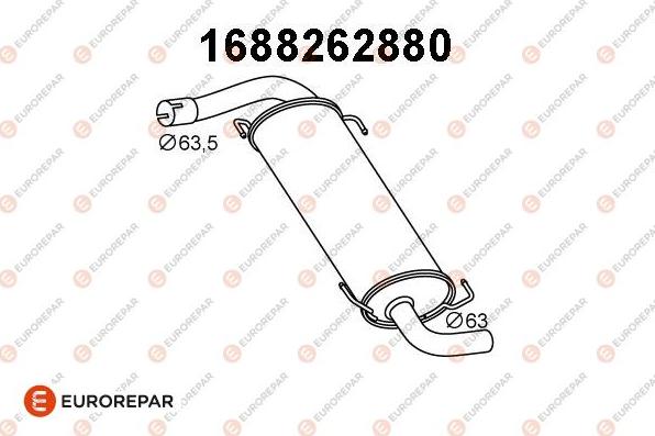 EUROREPAR 1688262880 - Silenziatore posteriore autozon.pro