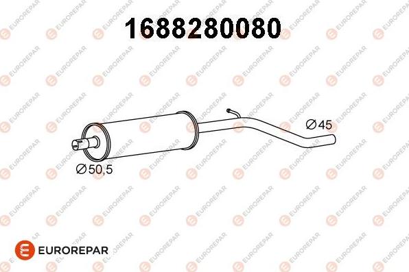 EUROREPAR 1688280080 - Silenziatore anteriore autozon.pro