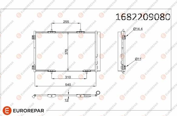 EUROREPAR 1682209080 - Condensatore, Climatizzatore autozon.pro