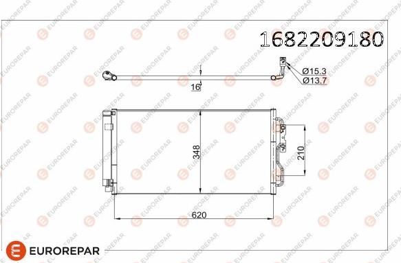 EUROREPAR 1682209180 - Condensatore, Climatizzatore autozon.pro