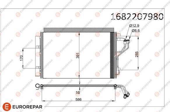 EUROREPAR 1682207980 - Condensatore, Climatizzatore autozon.pro