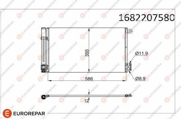 EUROREPAR 1682207580 - Condensatore, Climatizzatore autozon.pro