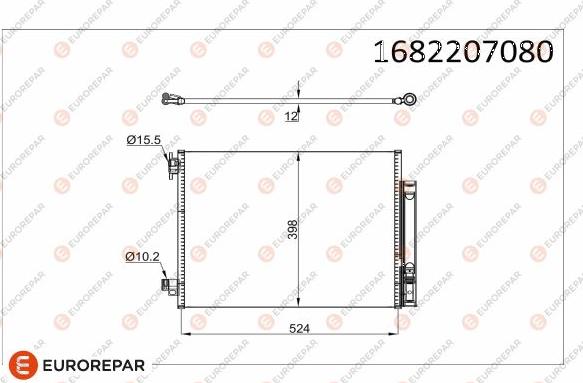 EUROREPAR 1682207080 - Condensatore, Climatizzatore autozon.pro