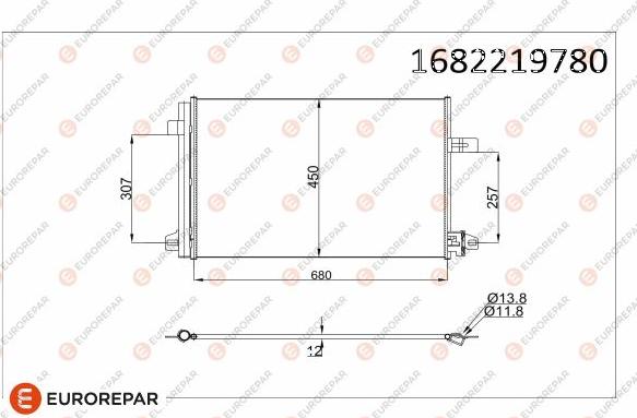 EUROREPAR 1682219780 - Condensatore, Climatizzatore autozon.pro