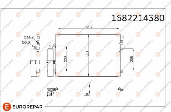 EUROREPAR 1682214380 - Condensatore, Climatizzatore autozon.pro